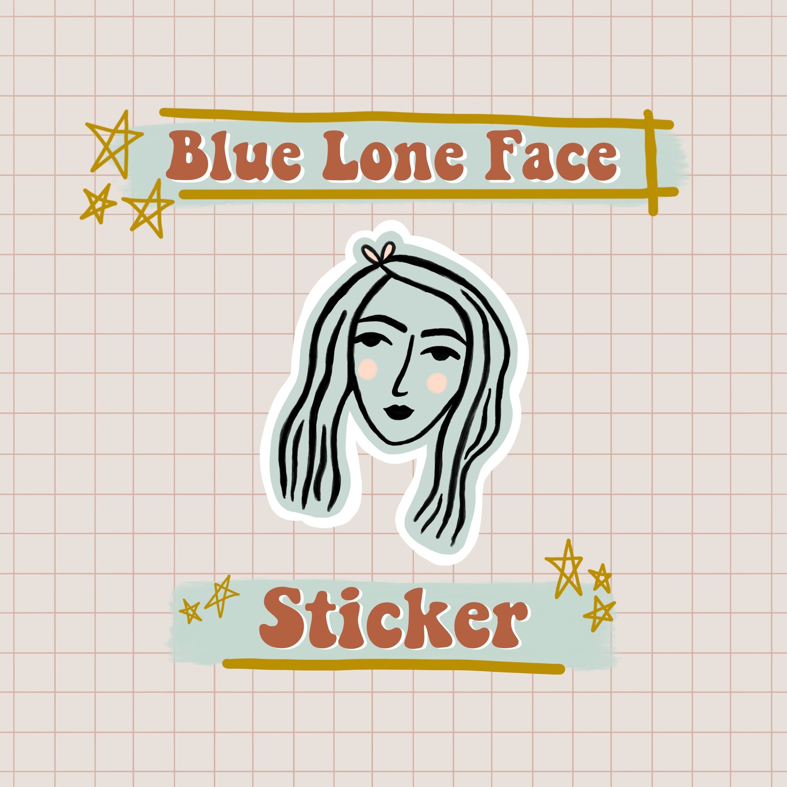 Lady Sticker in Blue