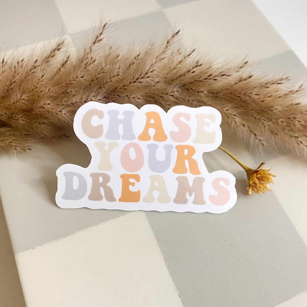 Chase Your Dreams Sticker in Multi