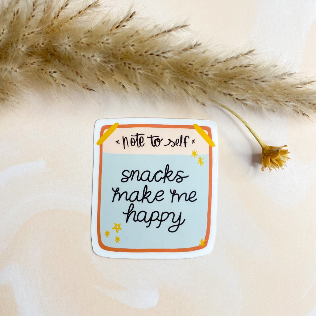 Snacks Make Me Happy Sticker