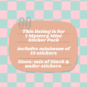 Mini Mystery Sticker Pack