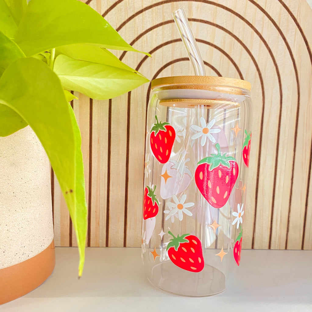 Strawberry Glass Cup