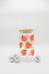 Peaches Glass Cup