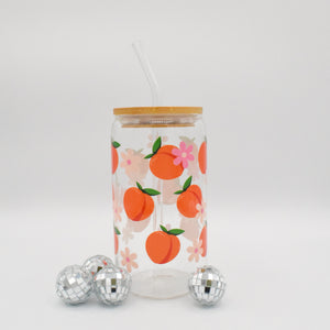 Peaches Glass Cup