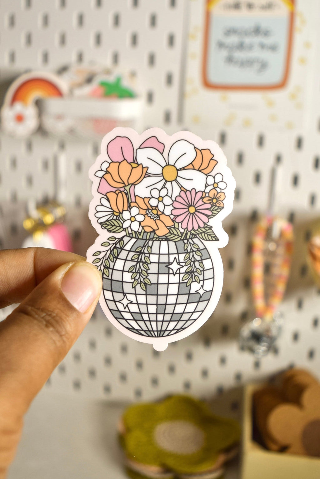Floral Disco Sticker